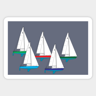 J/24 Sailboats Racing Sticker